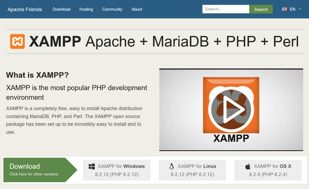 xampp homepage