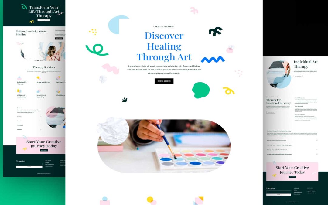 Get a Free Art Therapist Layout Pack for Divi