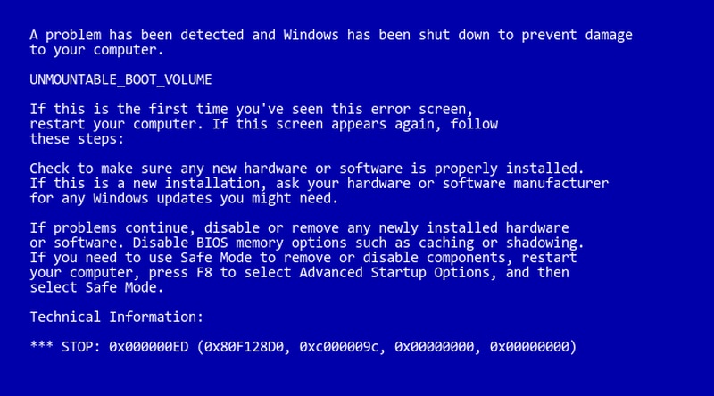 Blue Screen of Death