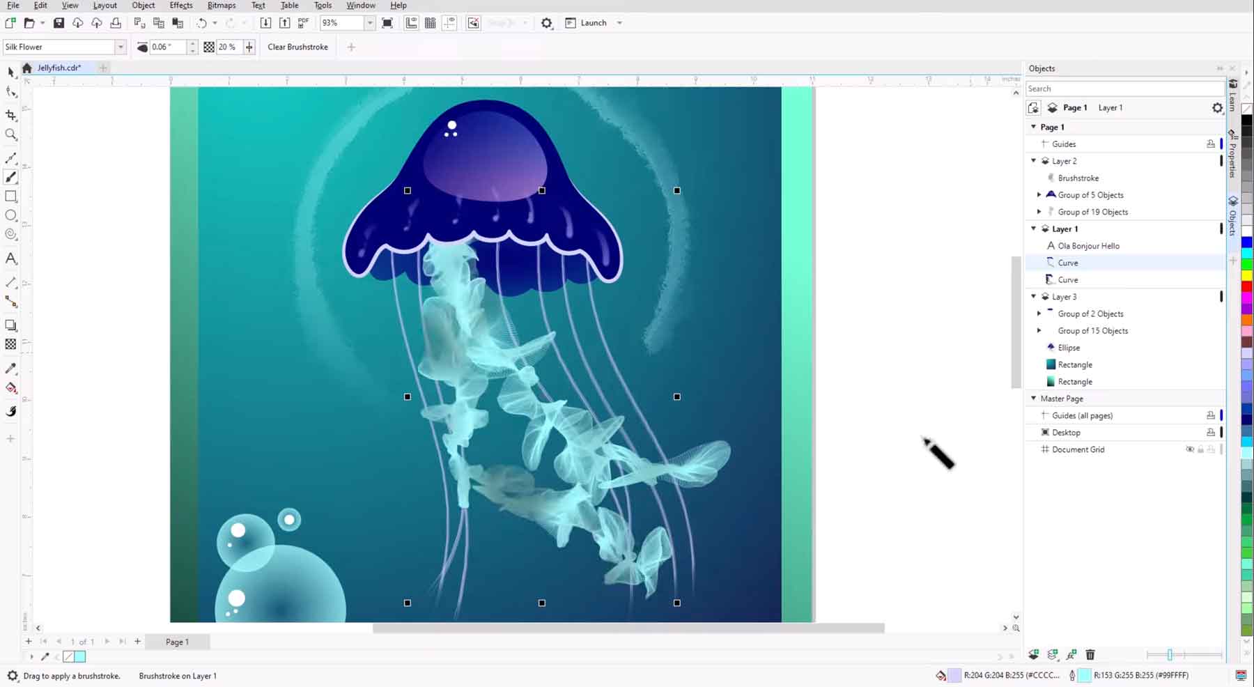 CorelDraw Painterly Brush Tool