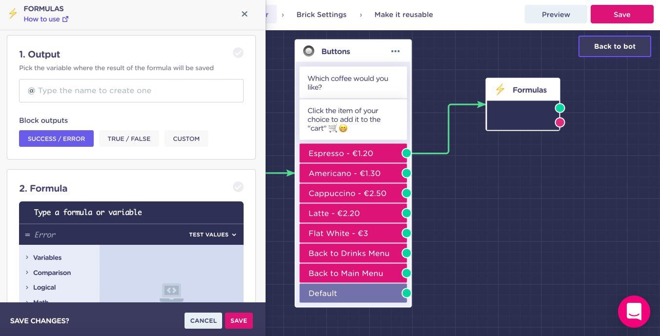 Landbot Chatbot for eCommerce Example