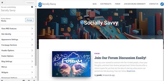 Customize your social media site theme