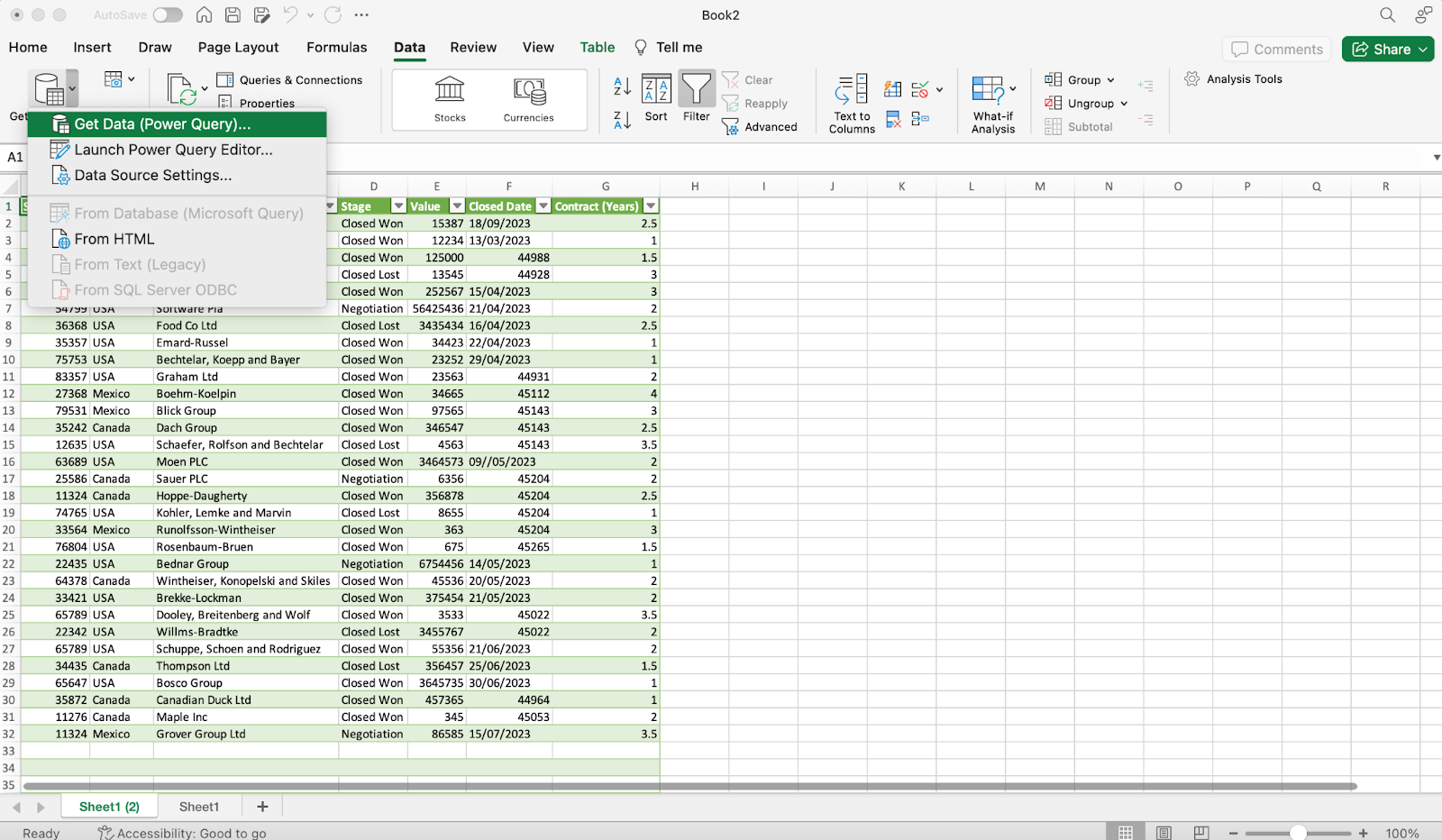 how to use power queries in Excel