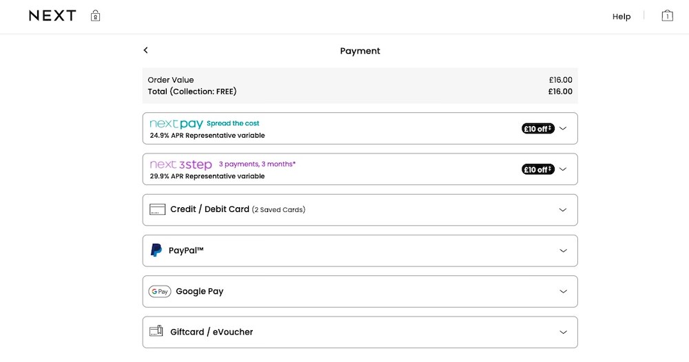 payment options