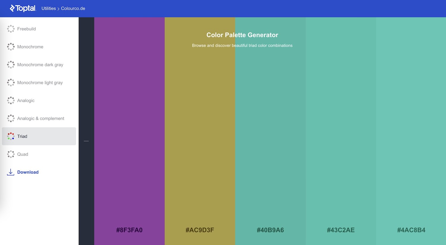 colourcode palette builder