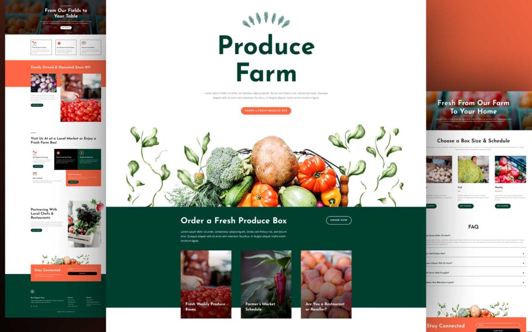 Get a Free Produce Farm Layout Pack For Divi