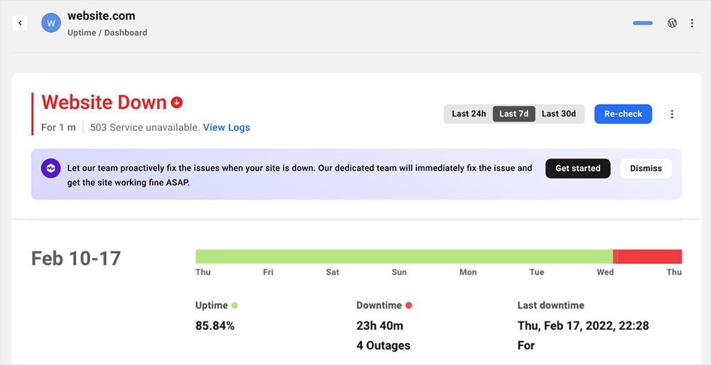 WPMU DEV Services - Site Monitoring