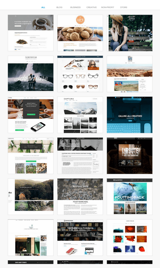 Weebly themes