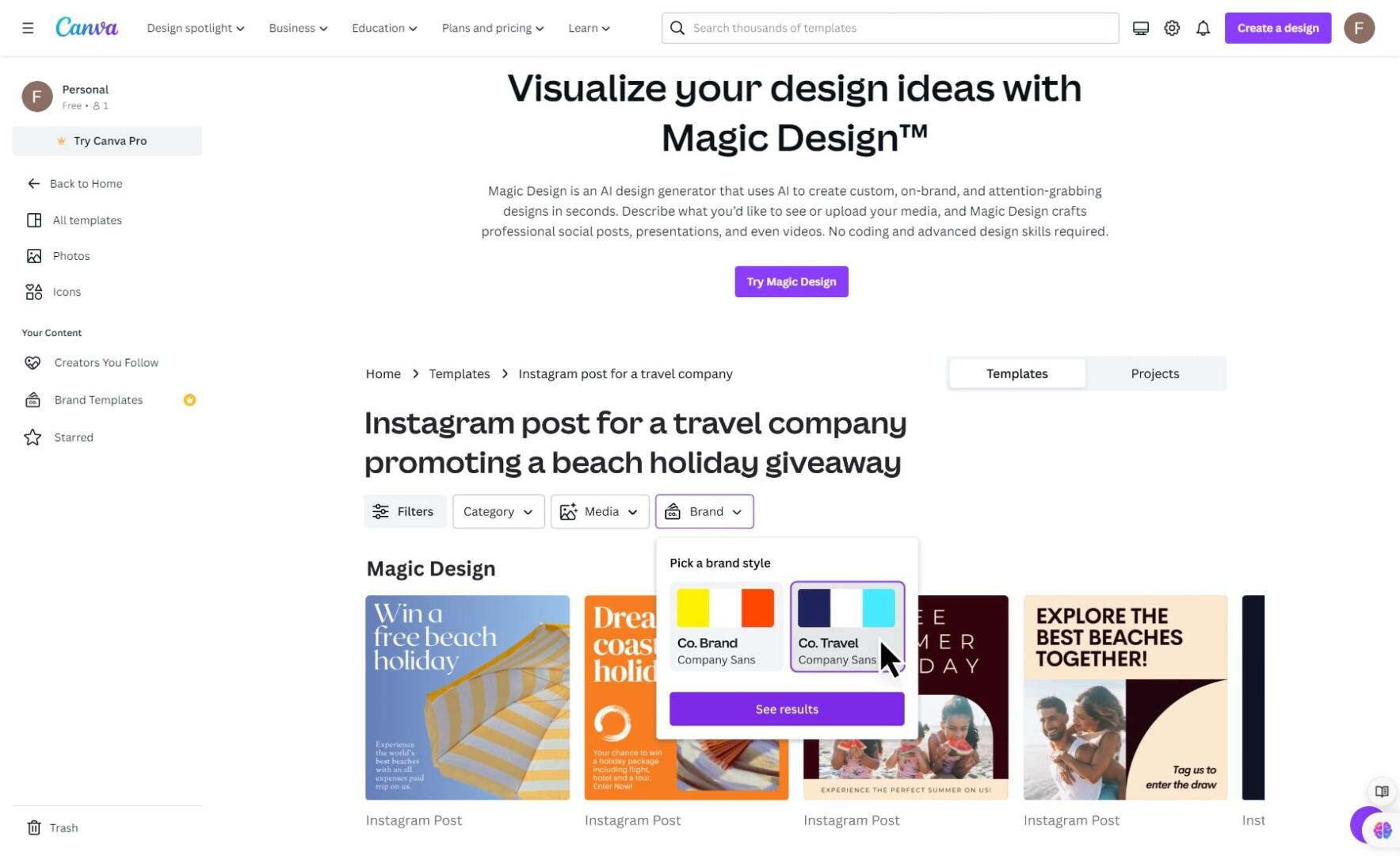 canva magic design