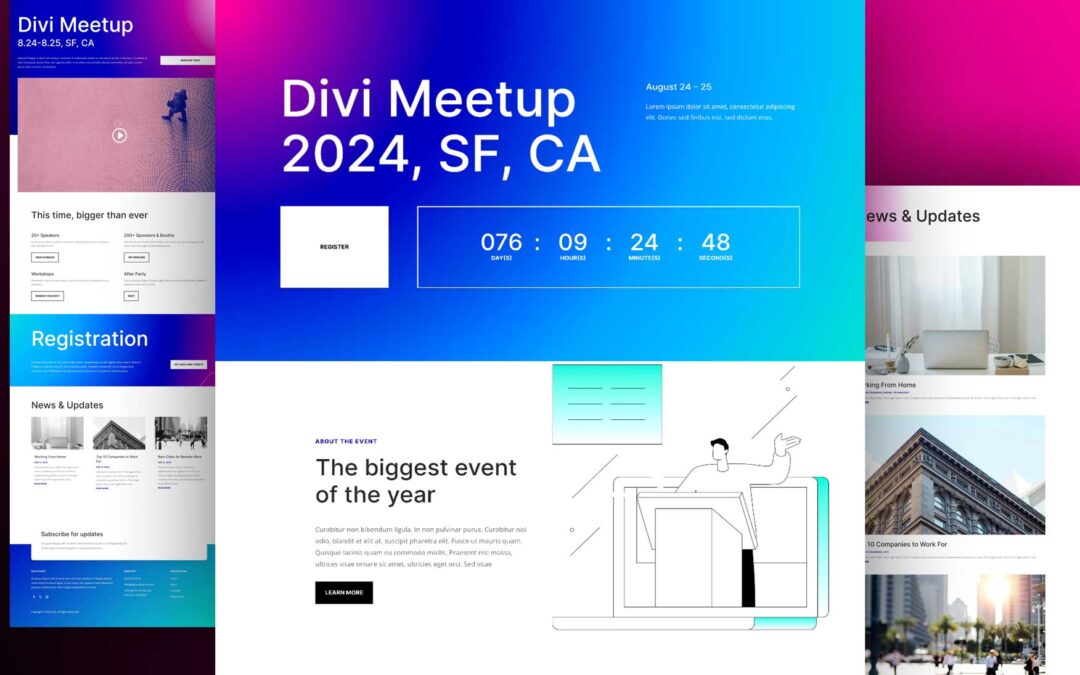 Get a Free Conference Event Layout Pack For Divi