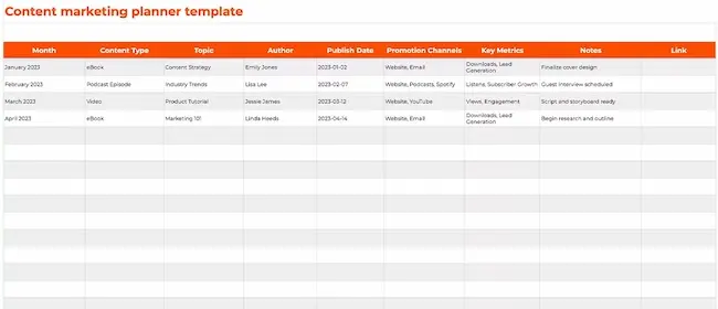 Social media marketing calendar's can be as simple as a Excel or Google Sheets spreadsheet.