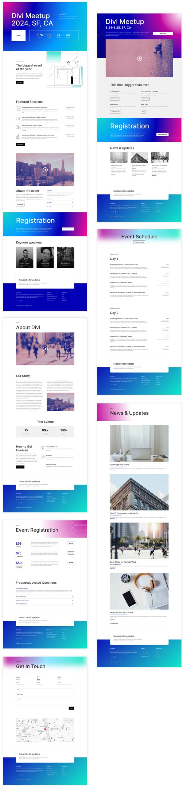 Conference Event Layout Pack for Divi