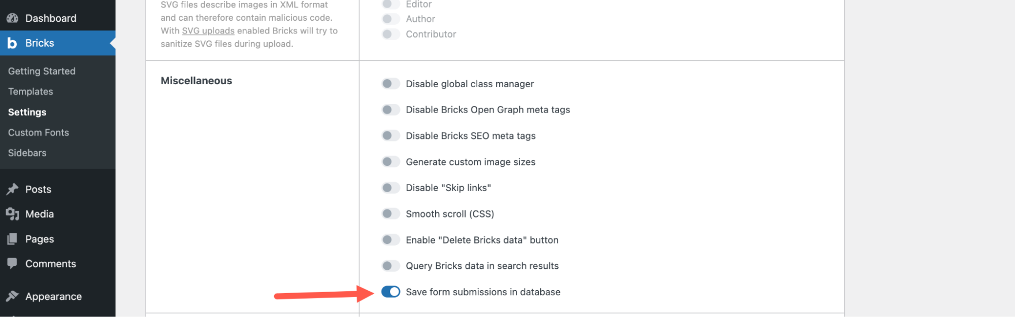 Handling form submissions with Bricks