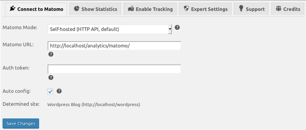 Select the appropriate mode for your Matomo plugin.