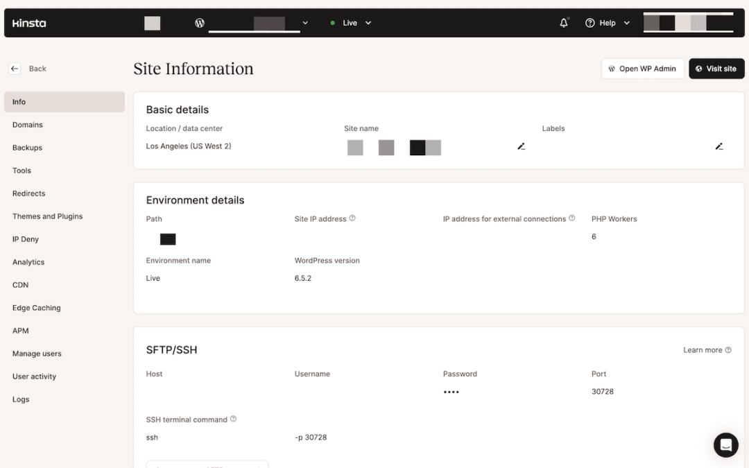 Proscribing IPs and tracking process the use of the Kinsta API