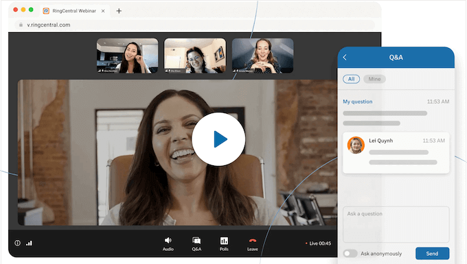 Hosting webinars using RingCentral