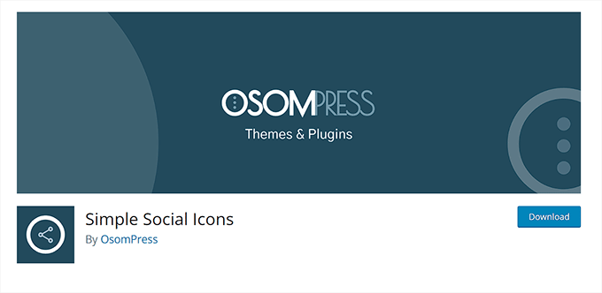 Simple Social Icons