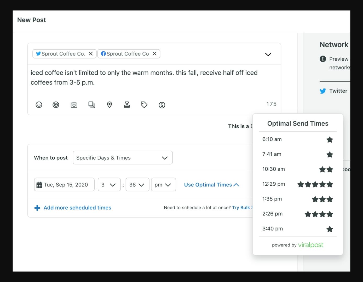 sprout social suggest optimal times