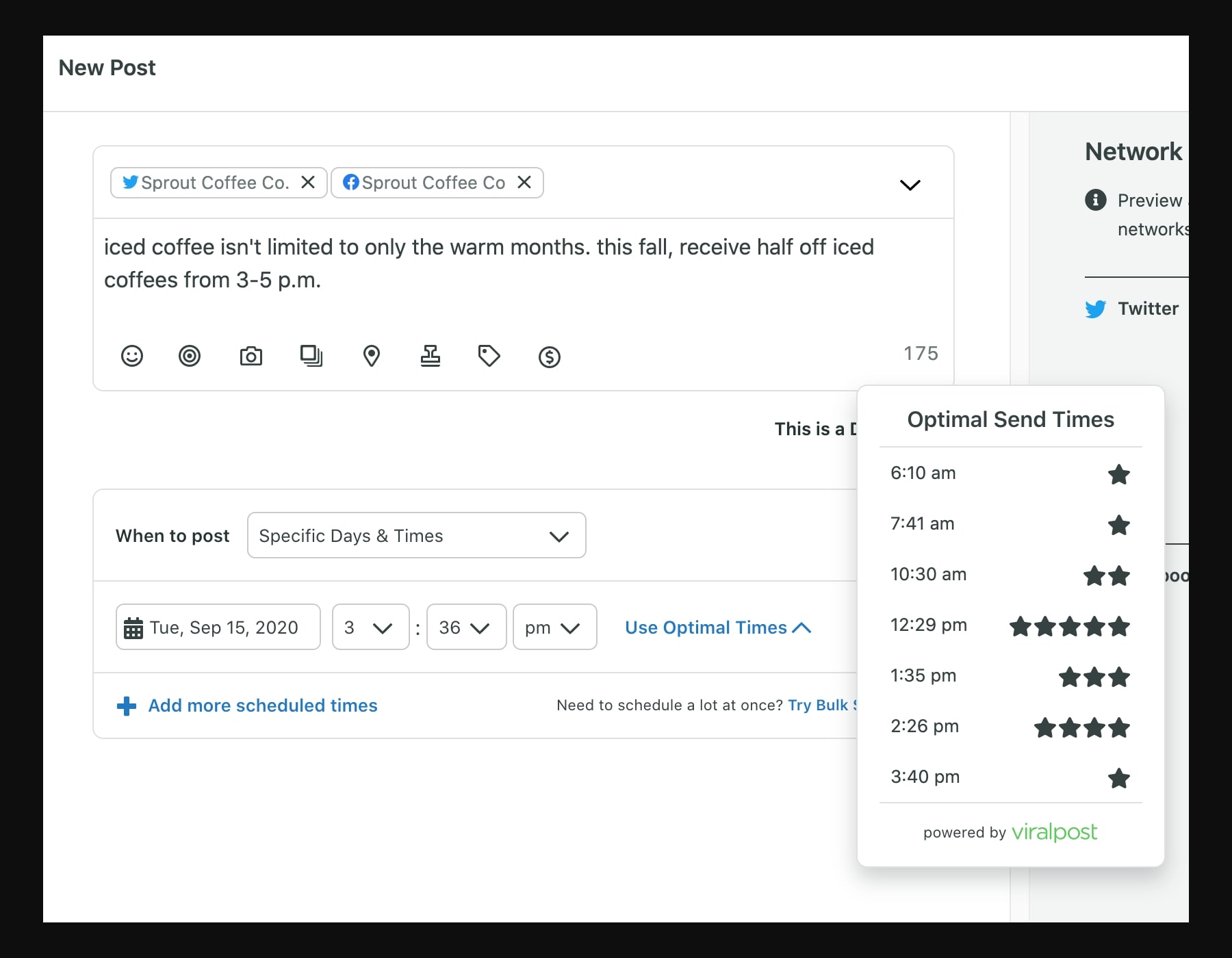 sprout social suggest optimal times