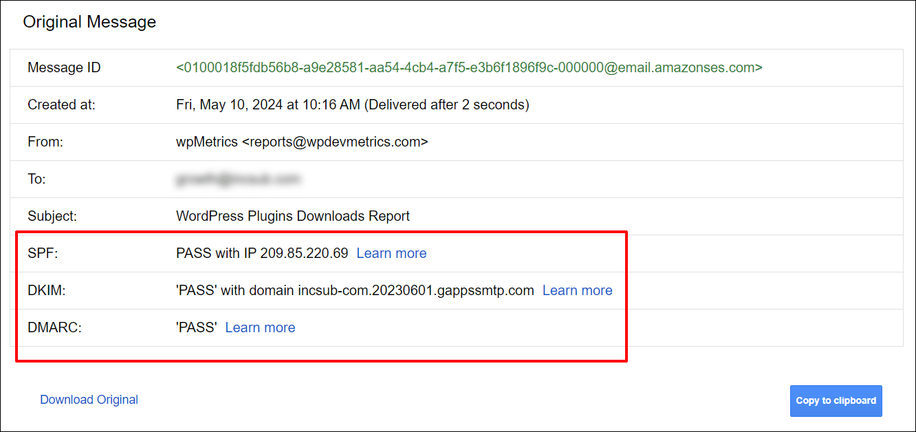 Gmail - valid email headers