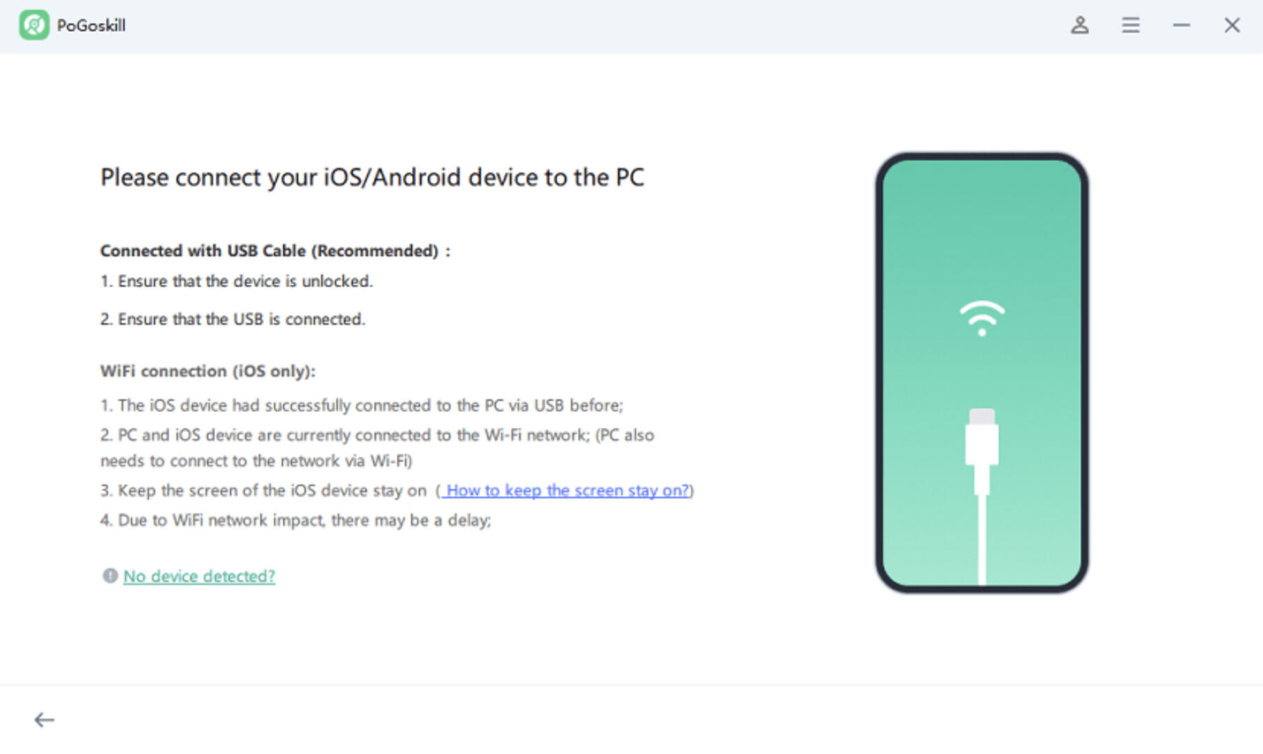 Connecting device to PC