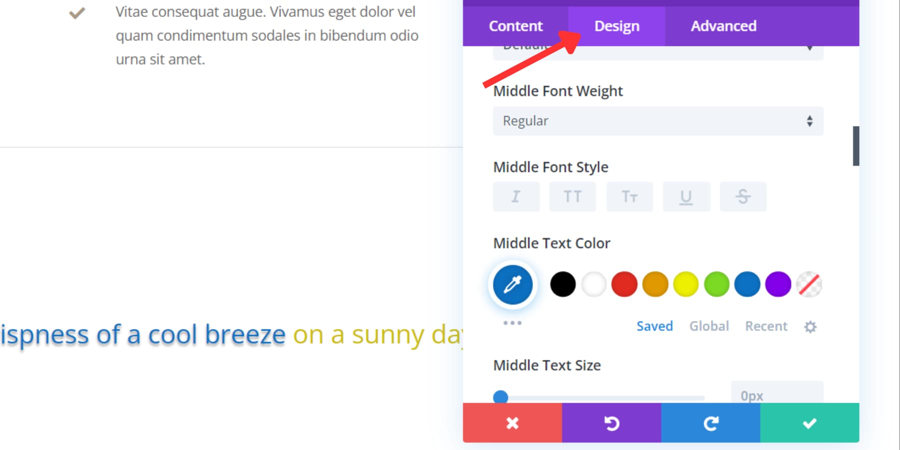 A screenshot of Divi Supreme Pro's Dual Heading Text Settings