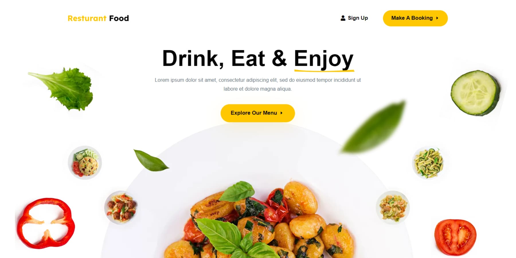 A screenshot of Divi Supreme Pro's Restaurant Layout