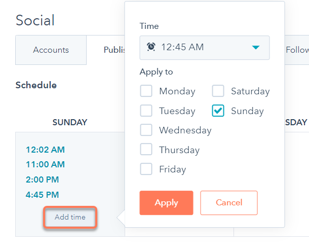 HubSpot social media post scheduler