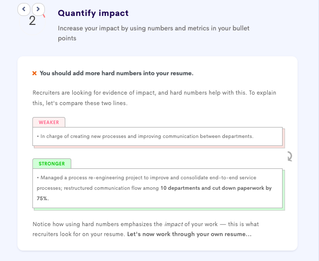 ATS resume template; be specific about your achievements to increase your chances of being selected 