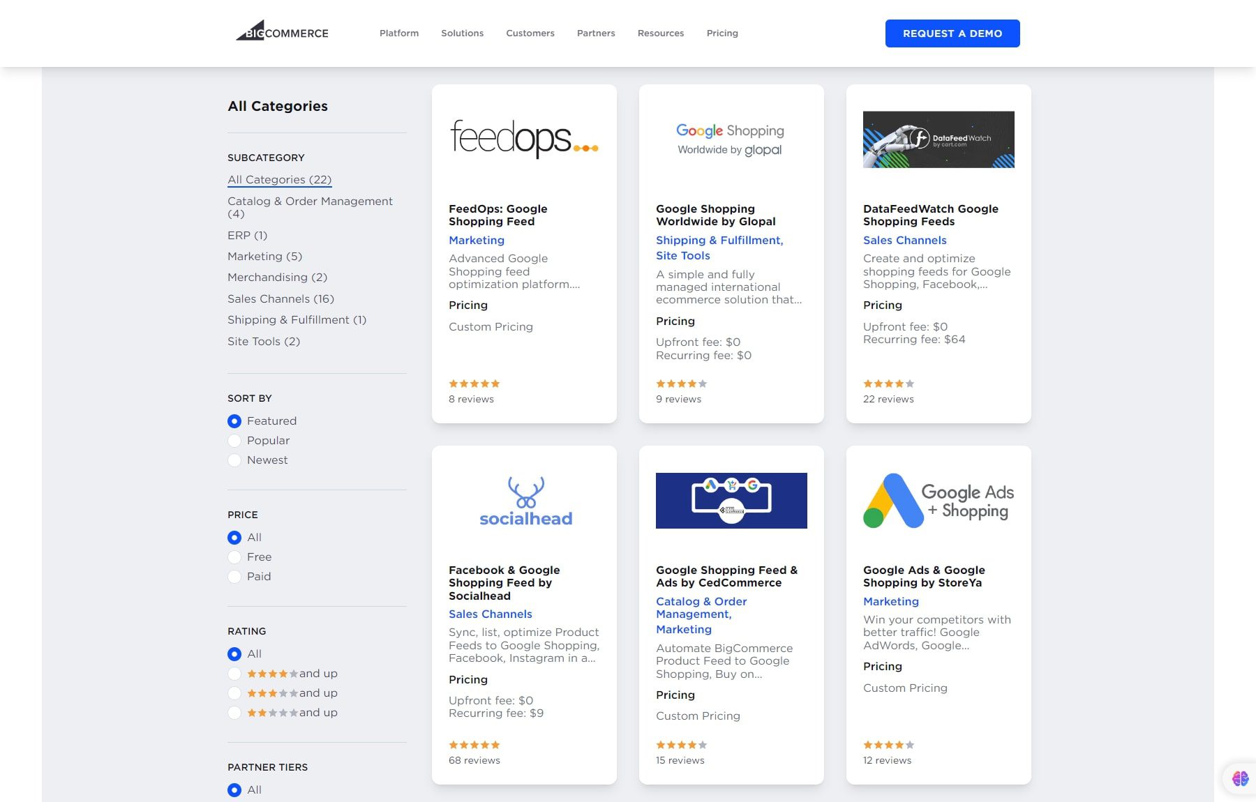 bigcommerce google shopping