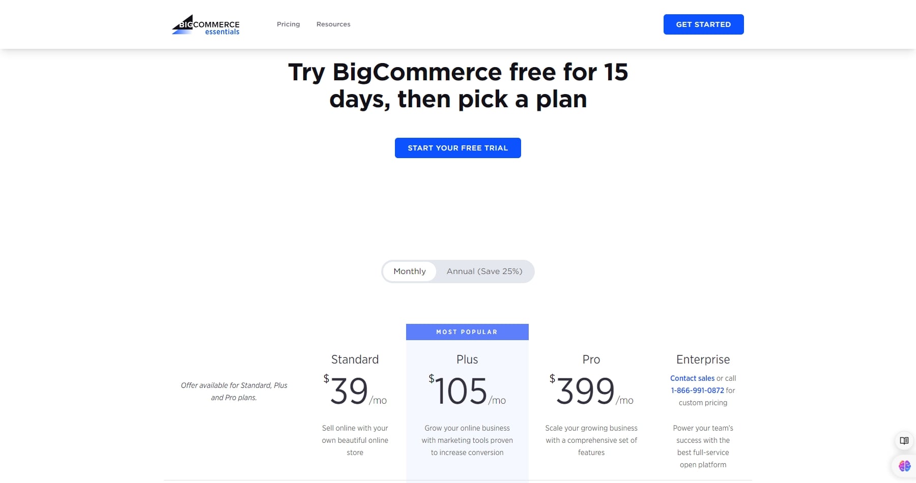 bigcommerce pricing