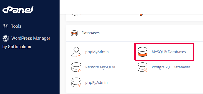 MySQL database in cPanel