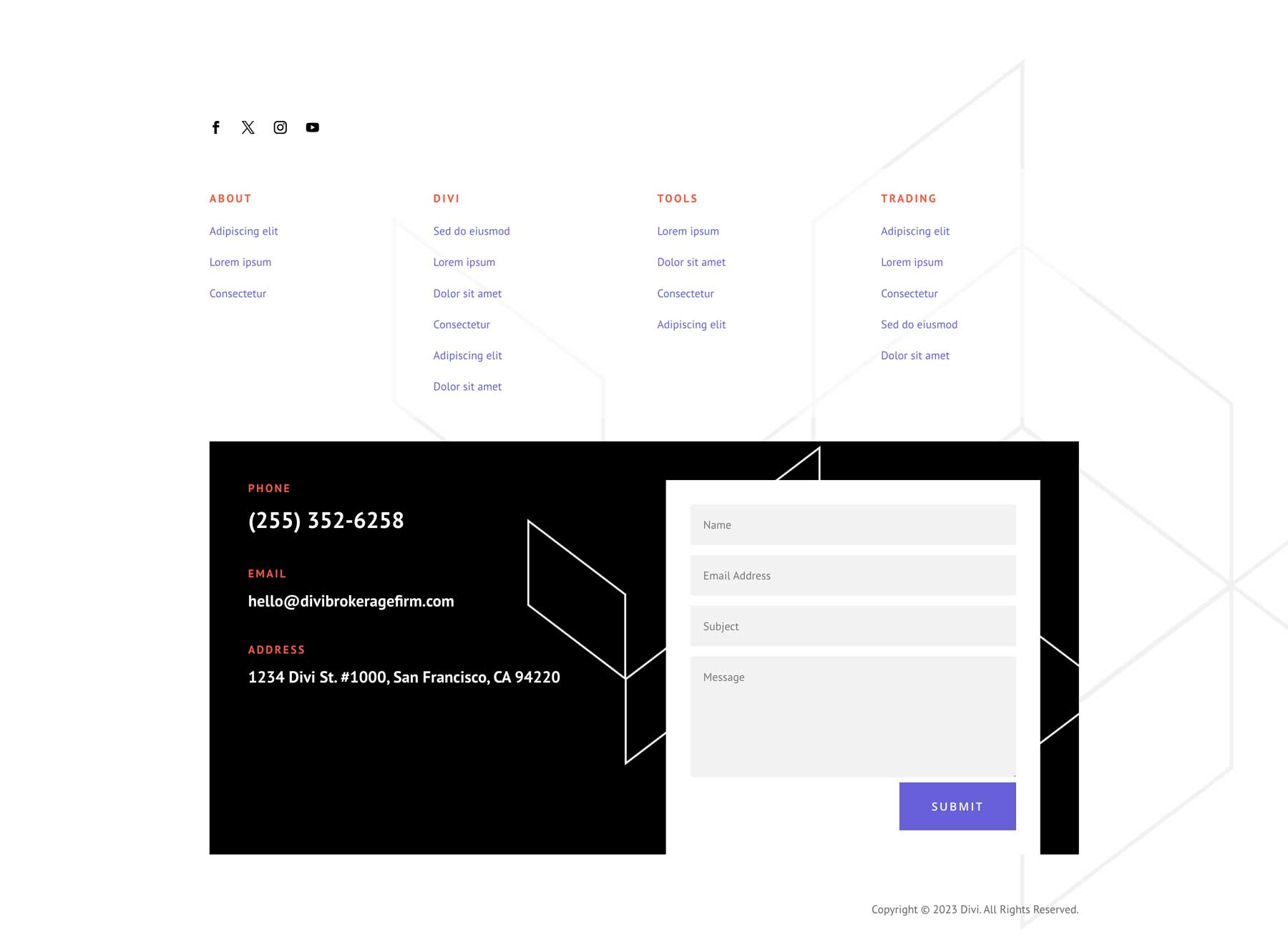 Brokerage Firm theme builder pack