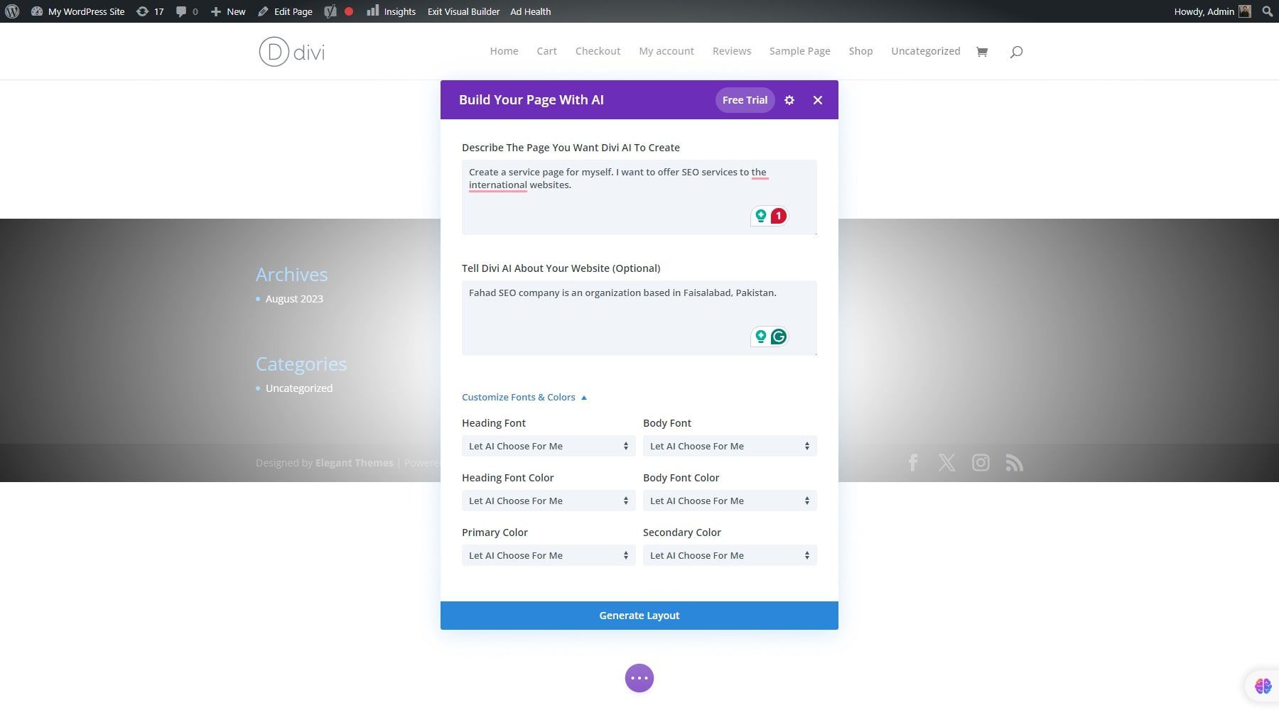 divi build with ai