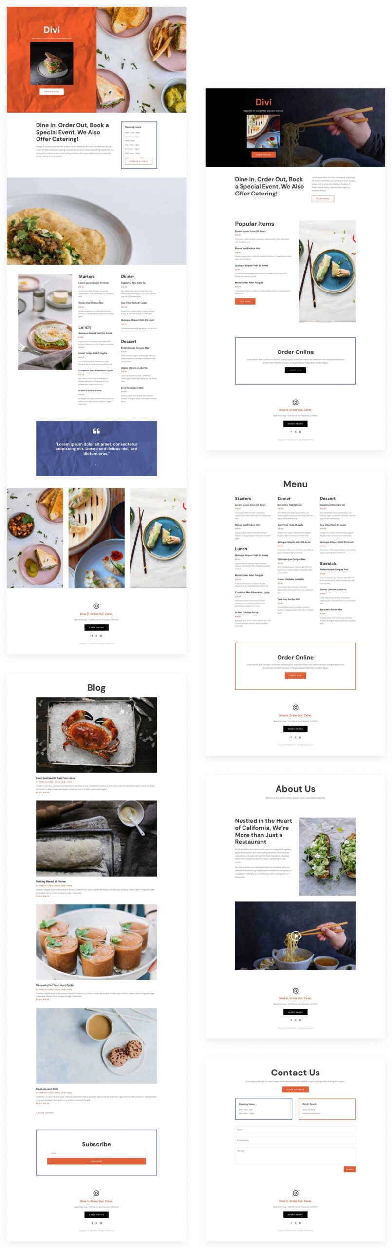 Eatery layout pack