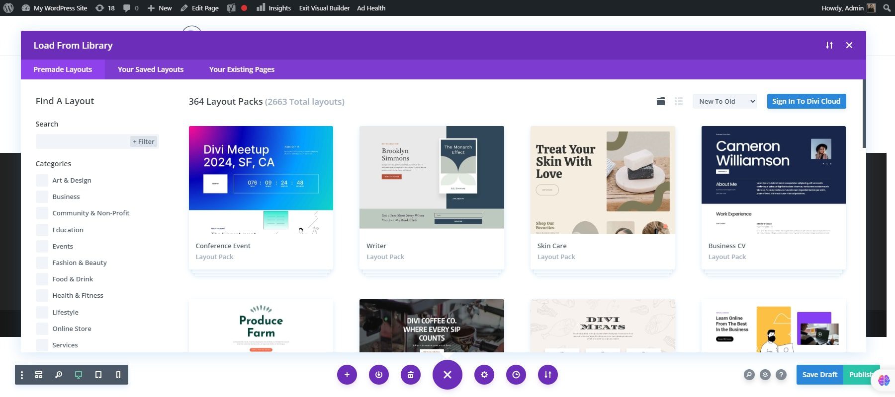 divi layouts