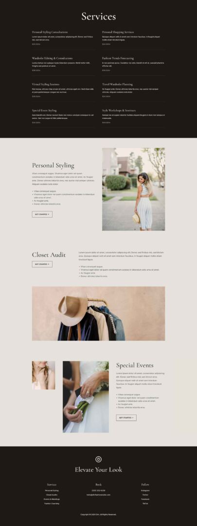 Fashion Stylist Layout Pack for Divi