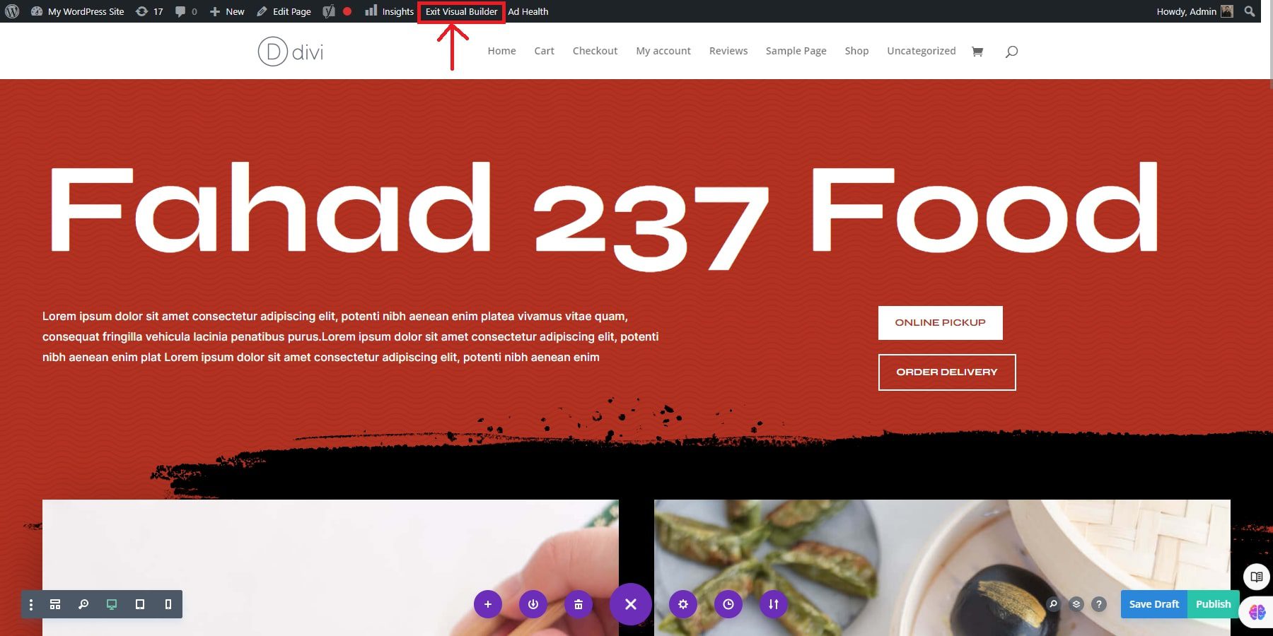 front end editing divi