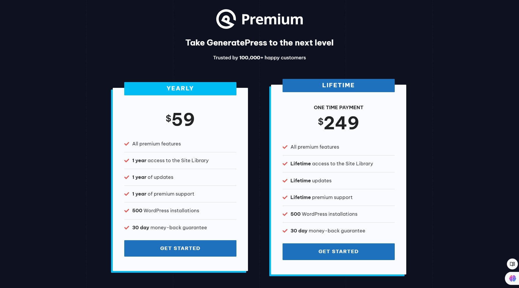 generatepress theme pricing