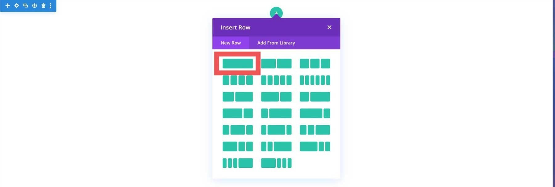 add a single column row