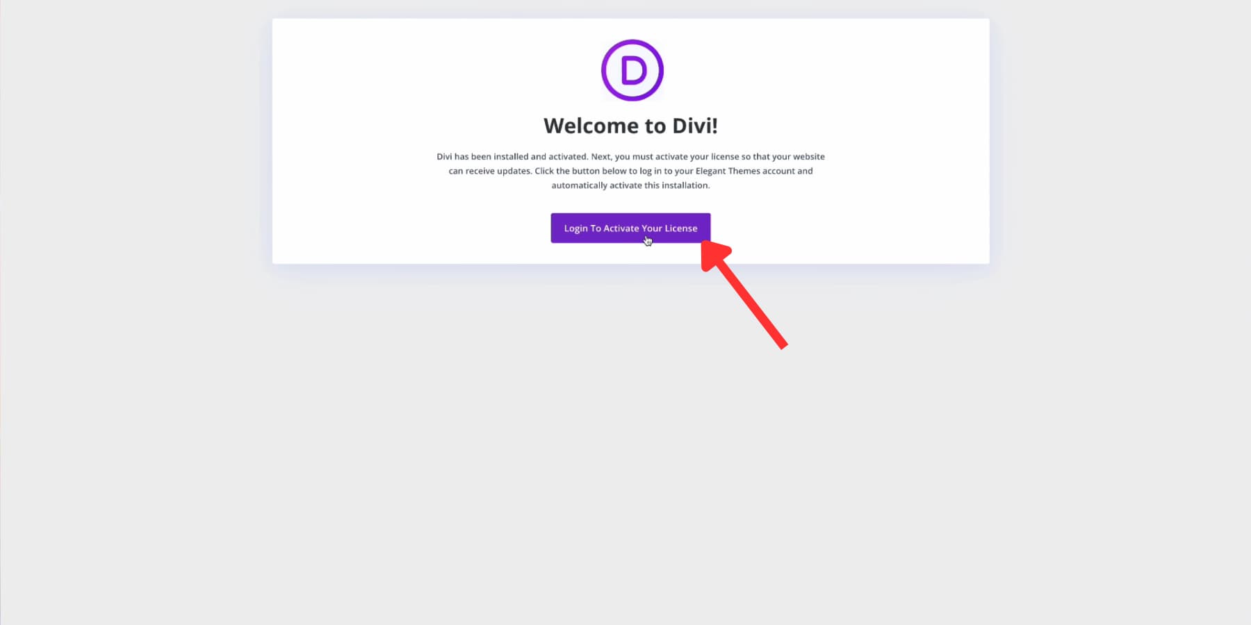 A screenshot of Divi's new onboarding wizard