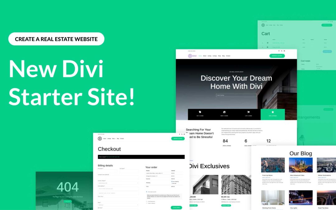 New Divi Starter Site for Real Estate (Quick Install)