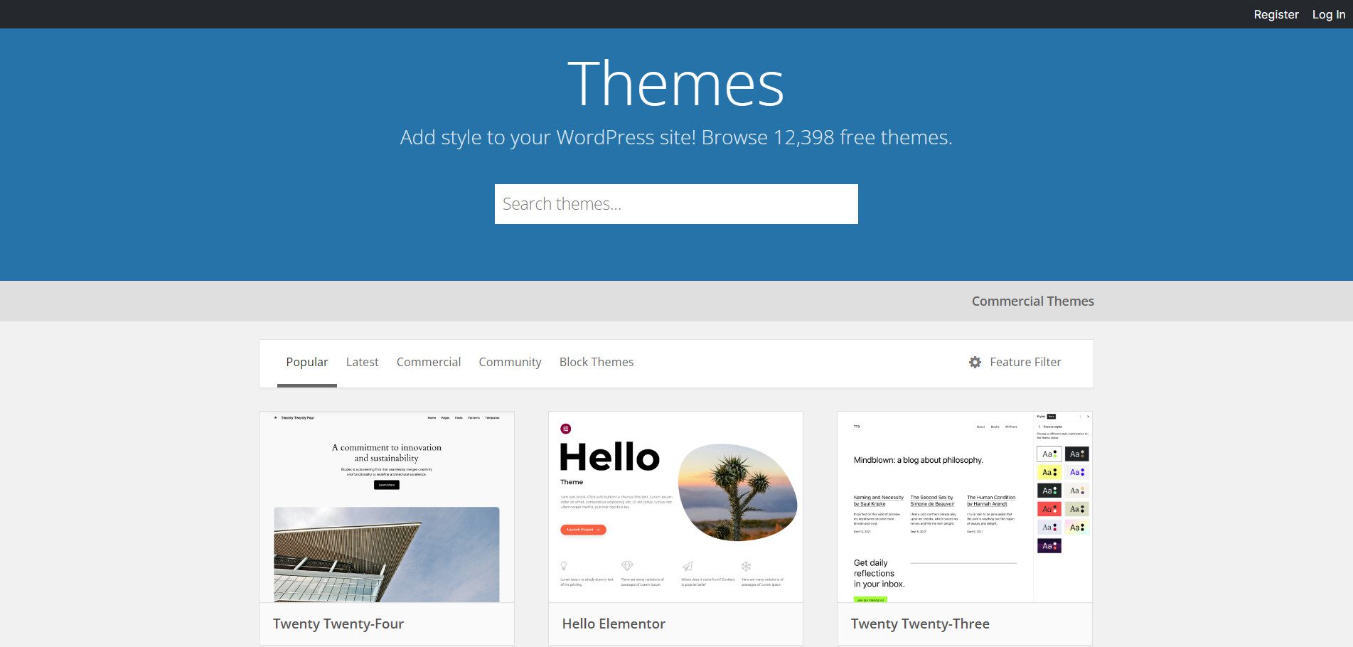 WordPress Theme Repository