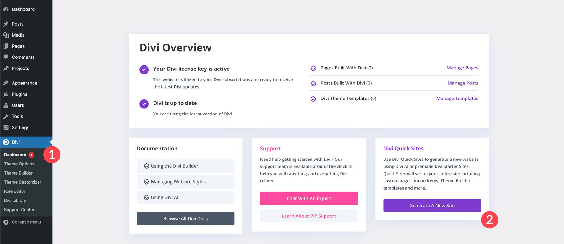 Financial Advisor starter site for Divi