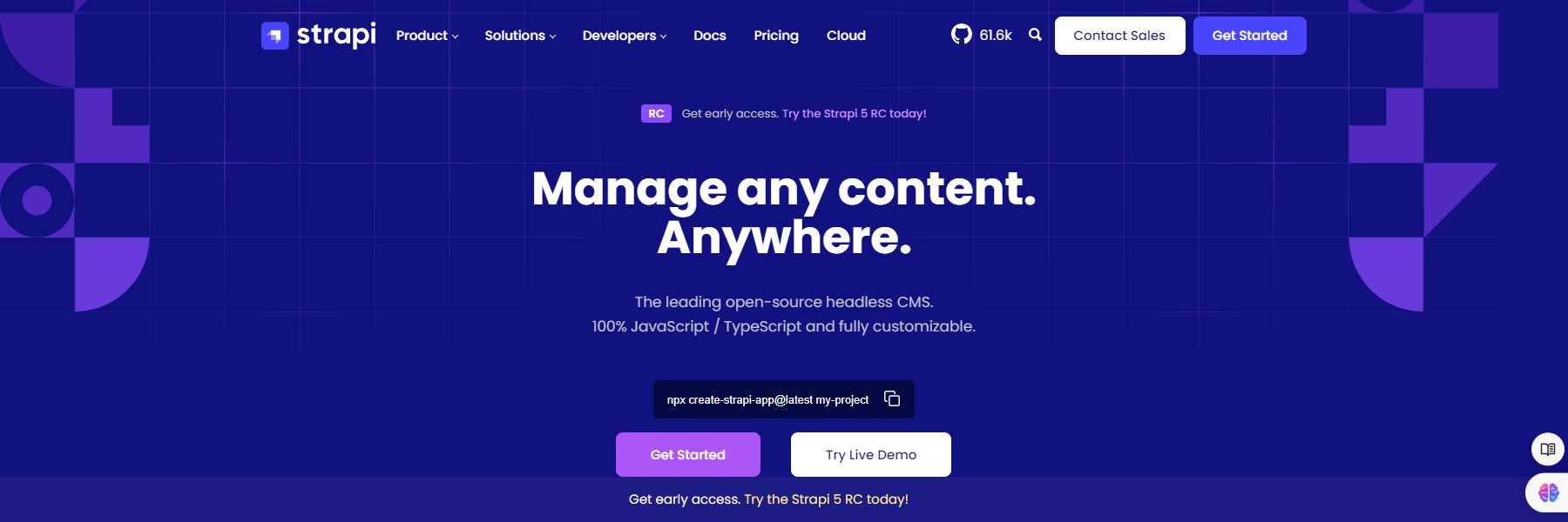 strapi open-source CMS