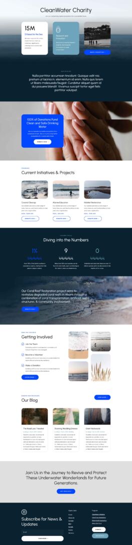 Water Non Profit layout pack