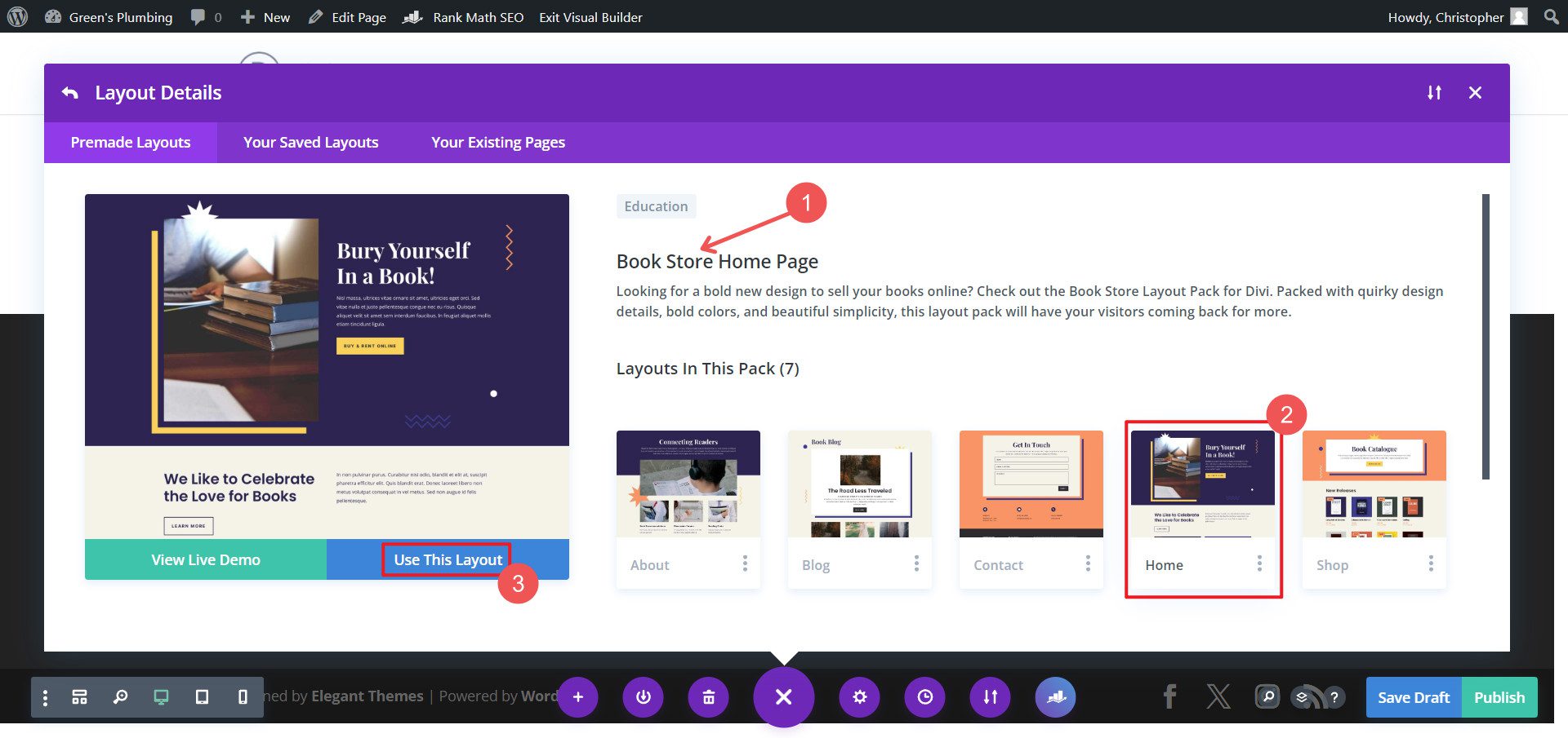 Build New Page with Template Divi - Steps 6-8