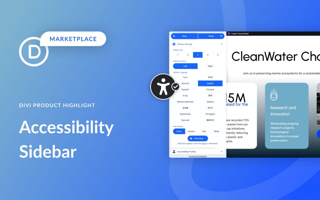 Divi Product Highlight: Accessibility Sidebar