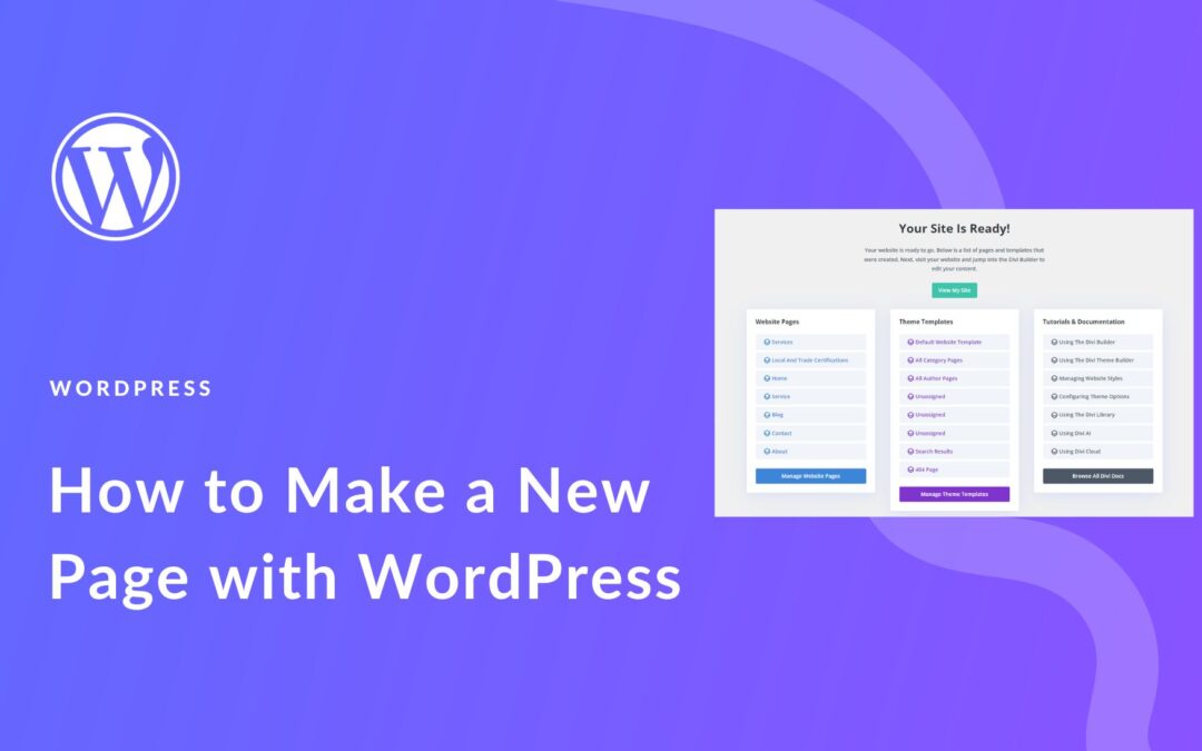 How to Make a New Page with WordPress in 2024 (Simple Guide)