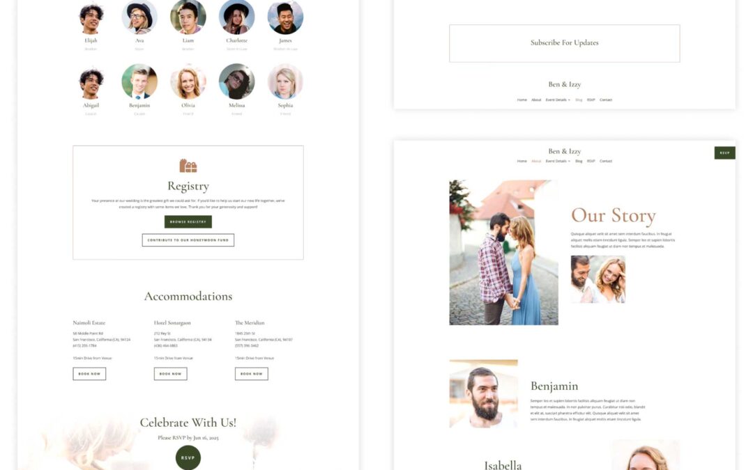 New Divi Starter Web site for Weddings (Fast Set up)